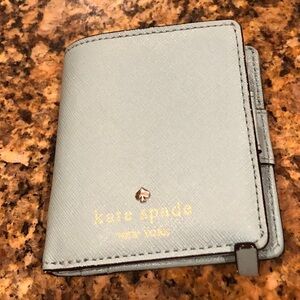 Kate Spade fold up wallet in baby blue!